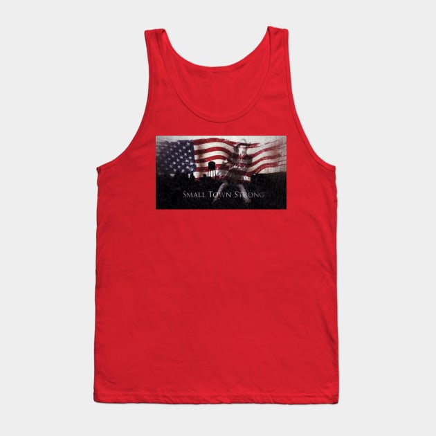 jason silhouette over small town sunrise Tank Top by @r3VOLution2.0music